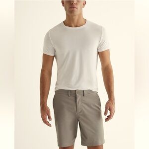 Express Chino At the Knee 10" Inseam Shorts In Grey  Size 34